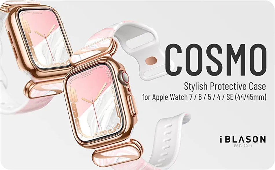 Apple Watch 7/6/SE/5/4 Case (45/44mm) | Stylish Protective Cover with Strap