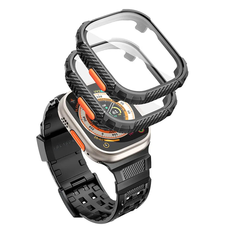 Apple Watch Ultra Case (49mm) – Protective Band with Built-in Tempered Glass Screen Protector