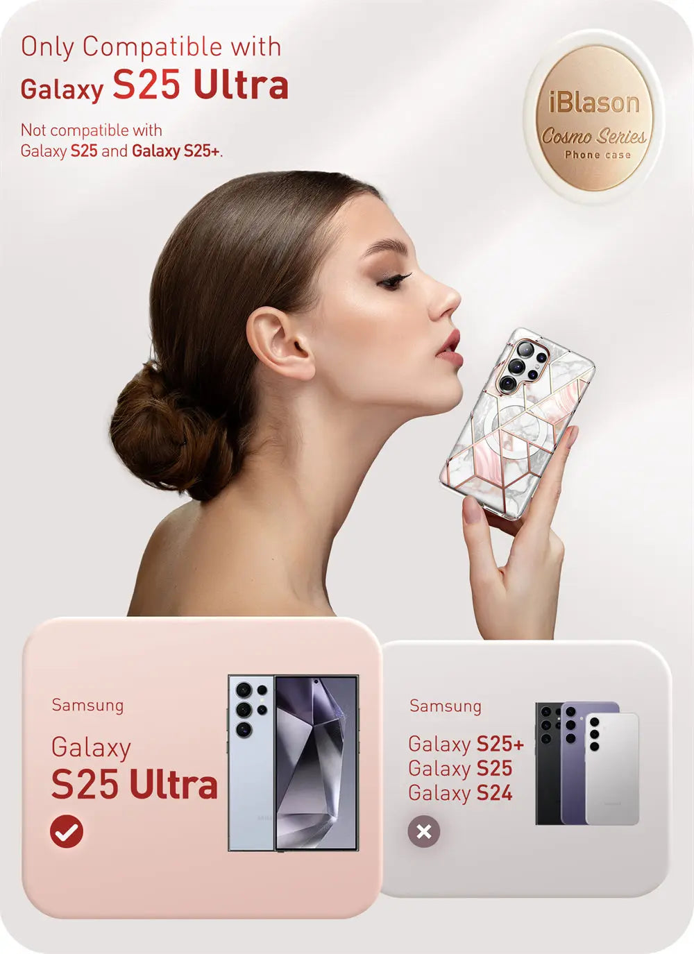 Cosmo Mag Slim Stylish Full-Body Case for Samsung Galaxy S25 Ultra with Built-in Screen Protector