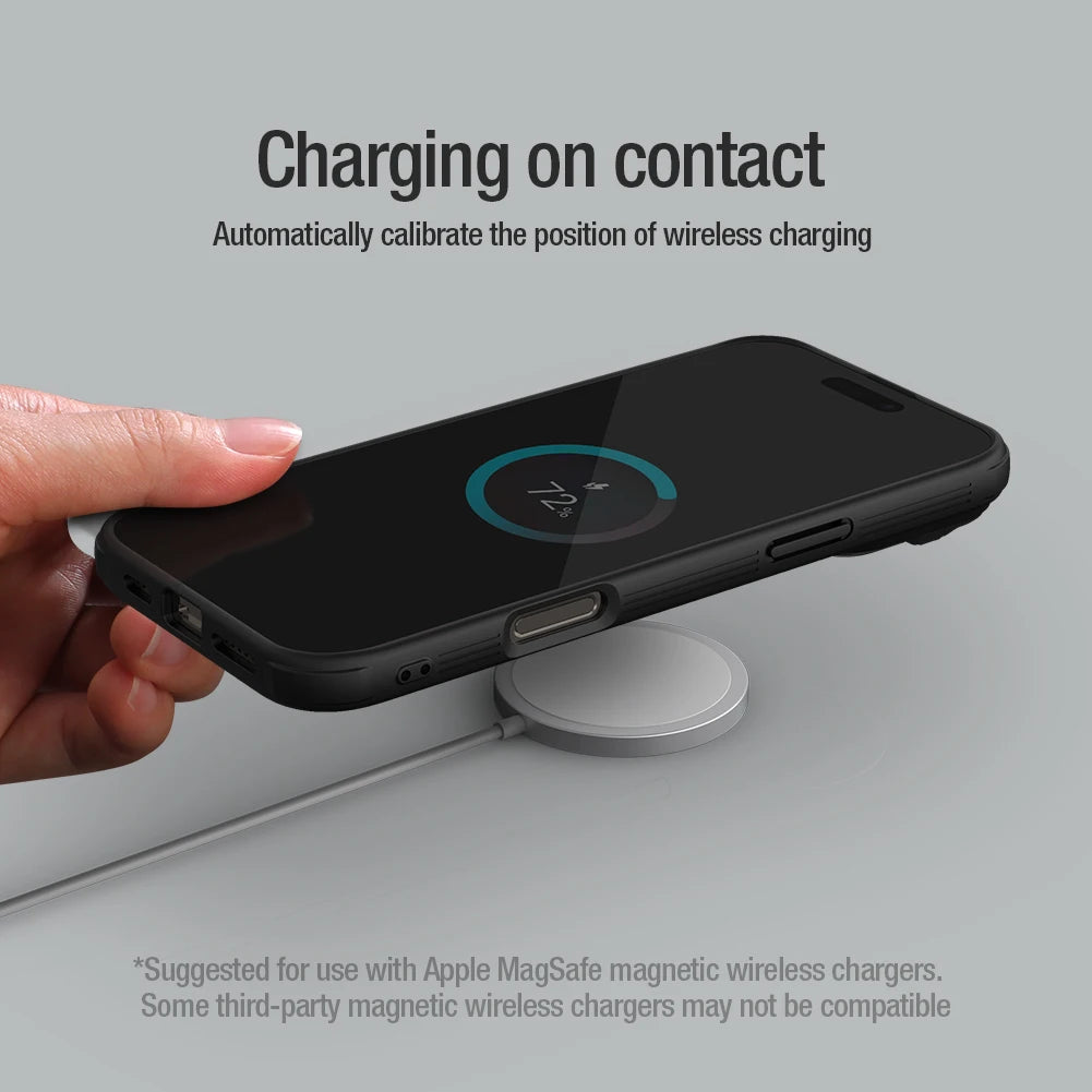 MagSafe Case for iPhone 16 Pro Max – Shockproof Cover with Lens Holder