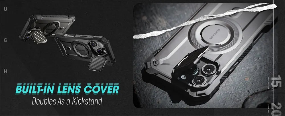 iPhone 16 Pro Max – Magnetic Rugged Case with Camera Cover