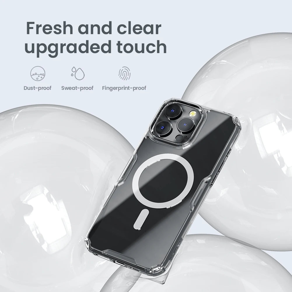 iPhone 16 MagSafe Case – Hybrid TPU Transparent Cover with Shockproof Protection
