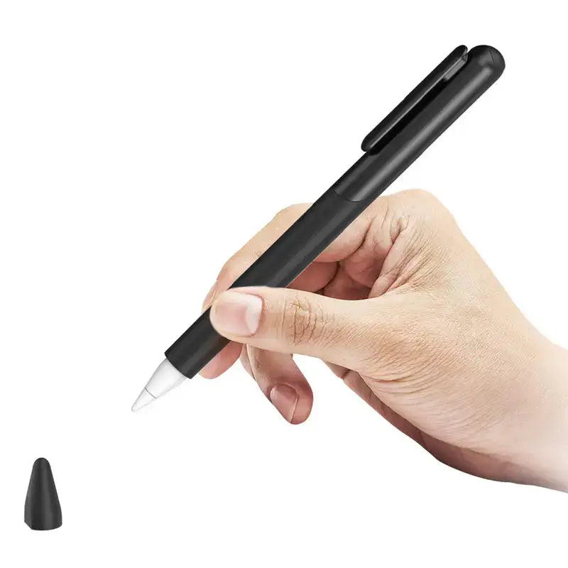 Apple Pencil 2nd Gen Silicone Case – Anti-Slip Grip & Wireless Charging Compatible - Black