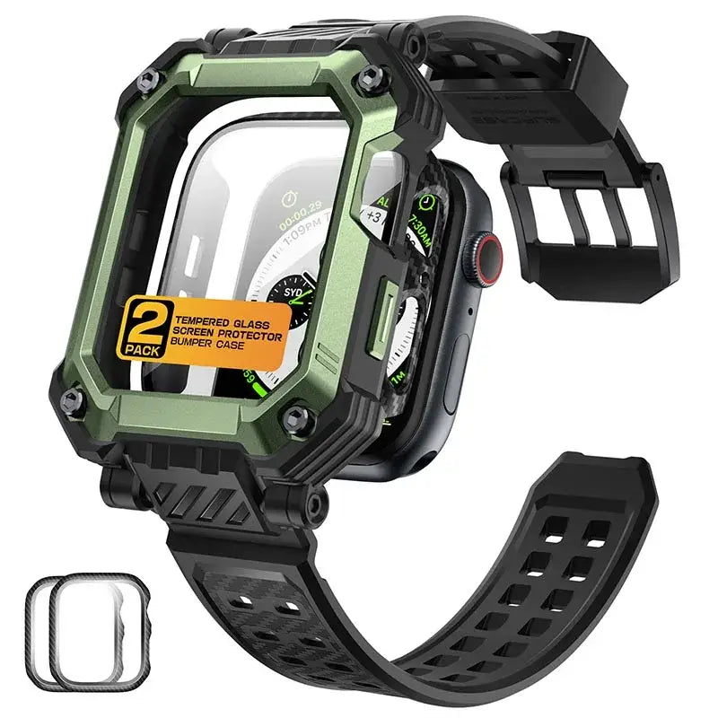 Apple Watch 9/8/7 Case (45mm) – UB Pro Rugged Protective Case with Built-in Tempered Glass Screen Protector - Guldan