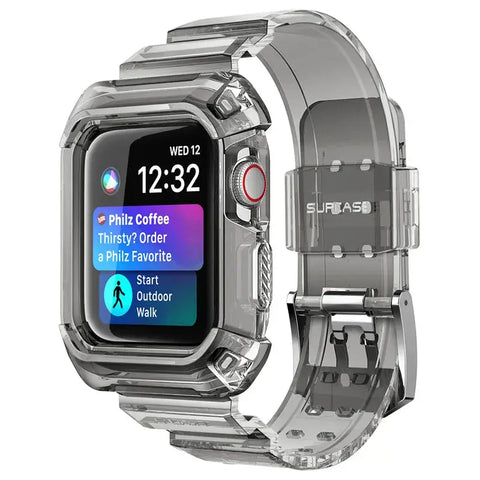 Apple Watch Case 45/44mm – Rugged Protective Cover with Strap for Series 9/8/7/SE - FrostBlack - Droptested