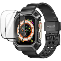 Apple Watch Ultra Case 49mm (2022/23) – Rugged Protective Cover with Strap & Screen Protector - Black - Droptested