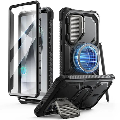 Armorbox Full-Body Rugged Case for Samsung Galaxy S25 Ultra with Built-in Screen Protector - Black - Droptested