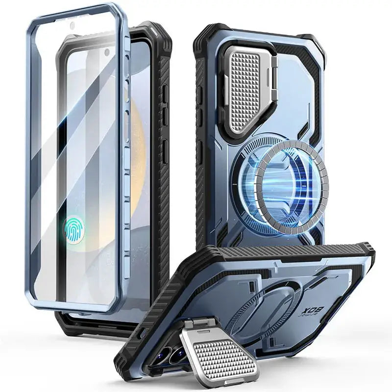 Armorbox Magnetic Phone Case for Samsung Galaxy S25 with Built-in Screen Protector & Camera Cover - Tilt - Droptested
