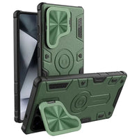 Case for Samsung S25 Ultra with Camera Protection & Phone Stand - Green - Droptested