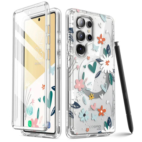 Cosmo Mag Slim Stylish Full-Body Case for Samsung Galaxy S25 Ultra with Built-in Screen Protector - Paint - Droptested