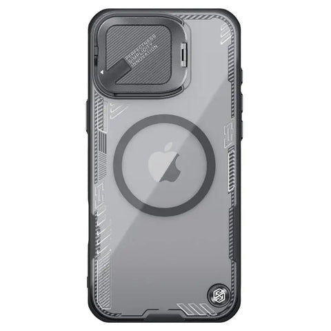 Eco-Friendly MagSafe Shockproof Case with Lens Stand for iPhone 16 Plus - Black
