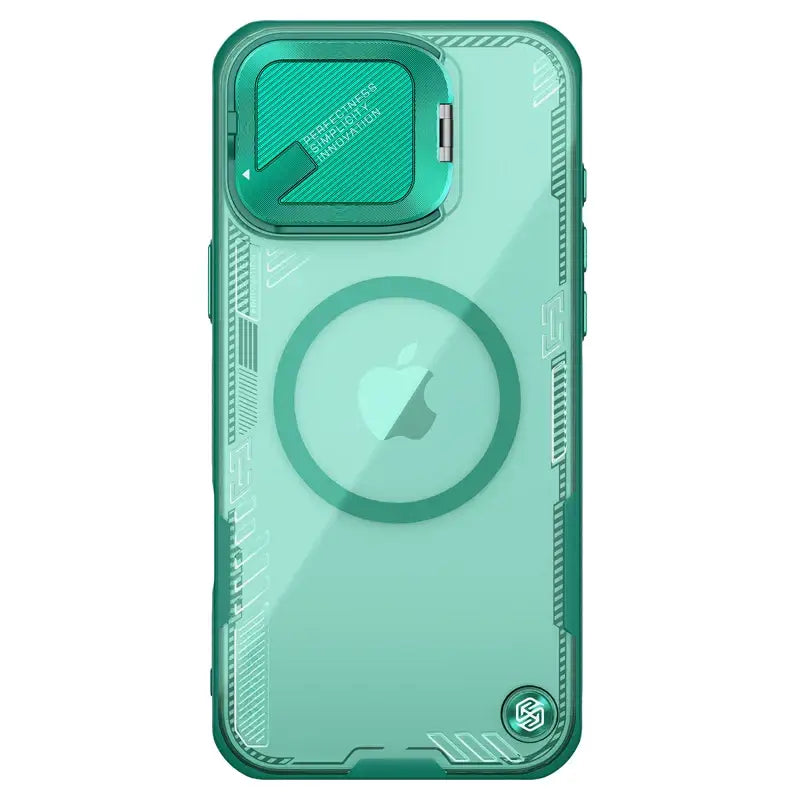 Eco-Friendly MagSafe Shockproof Case with Lens Stand for iPhone 16 Plus - Green