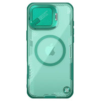 Eco-Friendly MagSafe Shockproof Case with Lens Stand for iPhone 16 Plus - Green