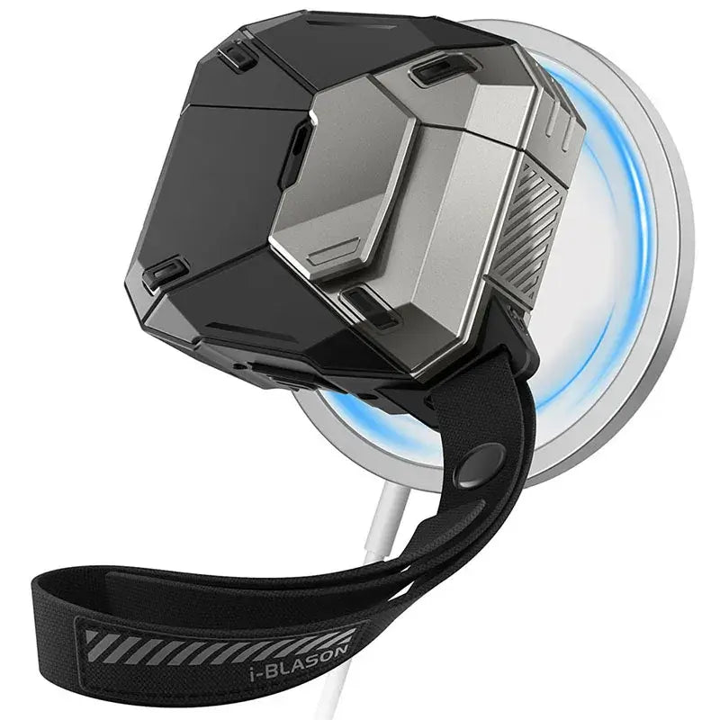 For Apple Airpods 4 Case I-BLASON Matrix Magnetic Automatic Lock Military Protective Case with Lanyard for Airpods 4th