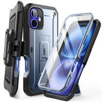 Heavy-Duty Rugged Case for iPhone 16 with Kickstand & Holster - Tilt - Droptested