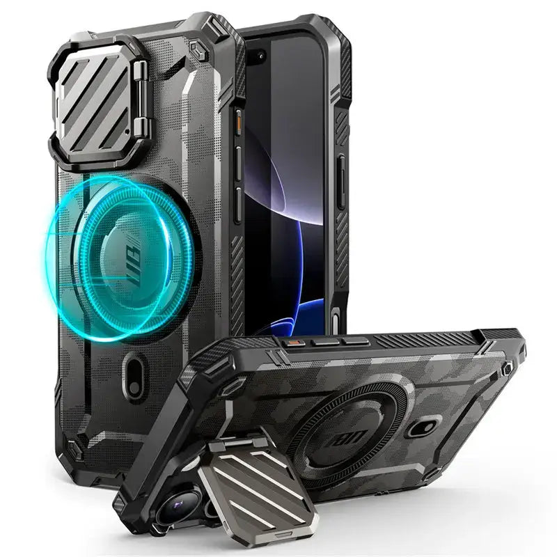 iPhone 16 Pro Max – Magnetic Rugged Case with Camera Cover - Camo Gray - Droptested