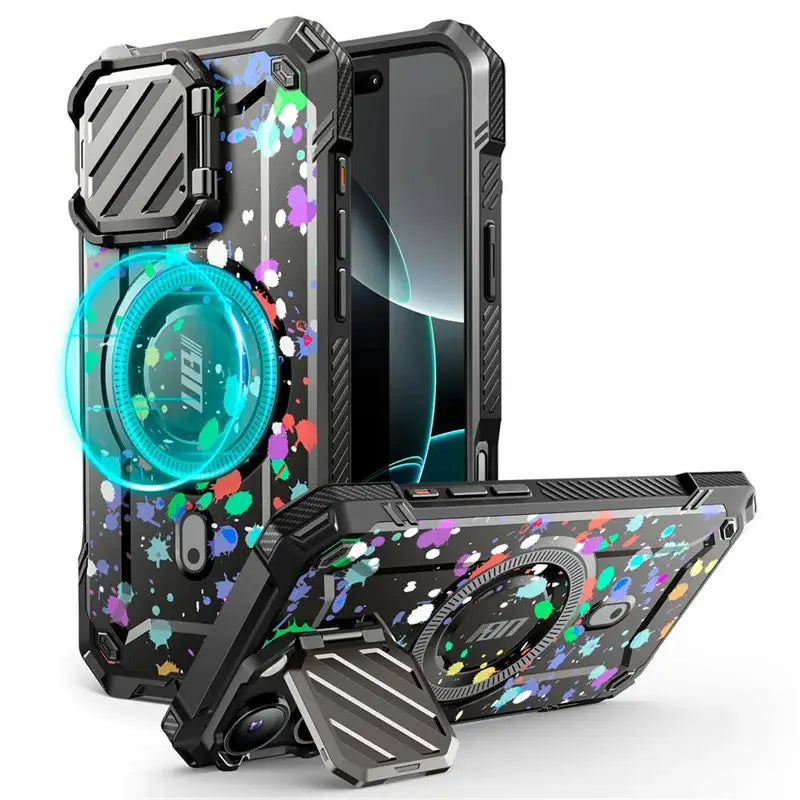 iPhone 16 Pro Max – Magnetic Rugged Case with Camera Cover - Color Dot - Droptested