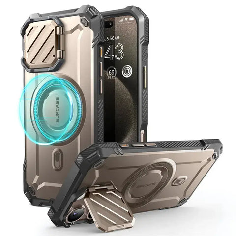 iPhone 16 Pro Max – Magnetic Rugged Case with Camera Cover - Rose Gold - Droptested