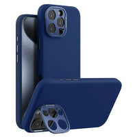 iPhone 16 Pro Max Magsafe Case Classic Liquid Silicone with Camera Protection & Kickstand - Blue
