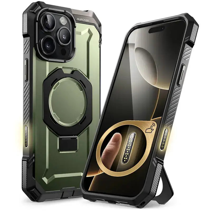 iPhone 16 Pro Max Rugged Case With Camera Button MagSafe Kickstand - Guldan - Droptested