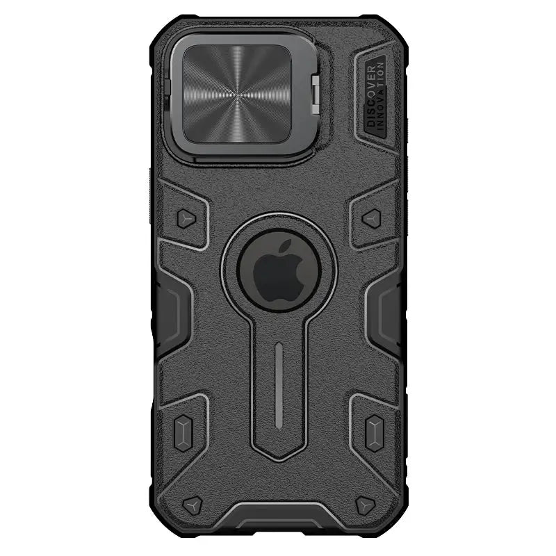 Magnetic Shockproof Case with Lens Holder for iPhone 16 Pro Max - Black