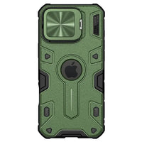 Magnetic Shockproof Case with Lens Holder for iPhone 16 Pro Max - Green