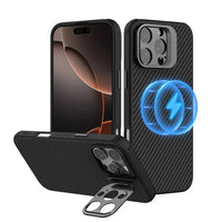 MagSafe Aramid Fiber Case with Kickstand for iPhone 16 Pro Max - Black