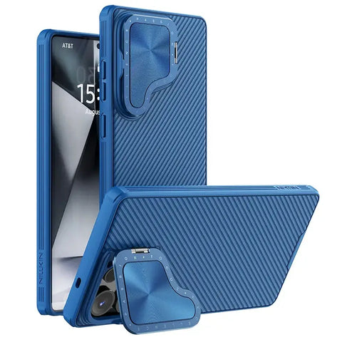 MagSafe Case for Samsung Galaxy S25 Ultra – CamShield Prop Magnetic Wireless Charging Back Cover - Blue - Droptested