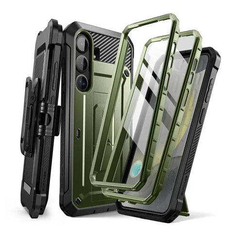 UB Pro Heavy Duty Rugged Case for Samsung Galaxy S25 Plus with Dual Front Frames & Built-in Screen Protector - Guldan